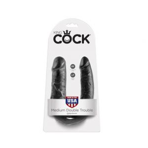 Pipedream king cock dupli dildo u crnoj boji, PIPE551423