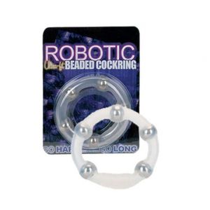 Seven Creations robotic - latex prsten za penis sa kuglicama, SEVCR00253