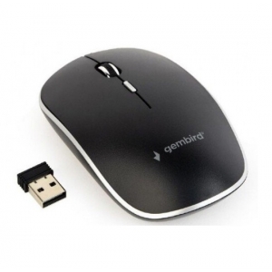 Gembird MUSW-4B-01 bežični miš 2,4GHz optički USB 800-1600Dpi black 115mm, visina-30mm