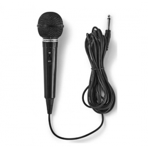 Nedis MPWD01BK karaoke mikrofon, 6.35mm -75dB sensitivity, 80Hz-12kHz +/-3dB, 5.0m