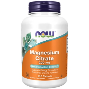Now Foods Magnesium Citrate 200mg (100 tableta)