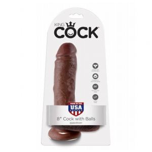 Pipedream king cock 8 braon realističan dildo sa testisima, PIPE550729