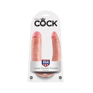 Pipedream king cock veliki dupli dildo u boji kože, PIPE551521