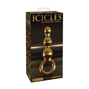 Pipedream icicles gold edition g10 luxuzni analni dildo od stakla, PIPE298927
