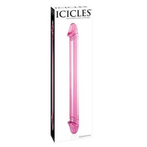 Pipedream icicles no 23 dupli stakleni dildo roze boje, PIPE292300