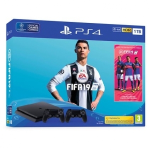 Konzola Playstation 4 1TB Black Slim + FIFA 19 + Gamepad Playstation 4