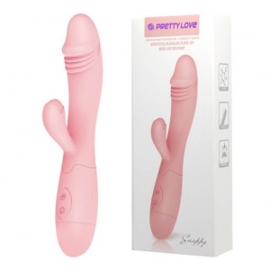 Pretty love snappy roze vibrator sa klitoralnom stimulacijom, D00941