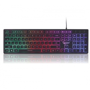 Gembird KB-UML-01 rainbow multimedijalna tastatura sa pozadinskim osvetljenjem, US layout USB