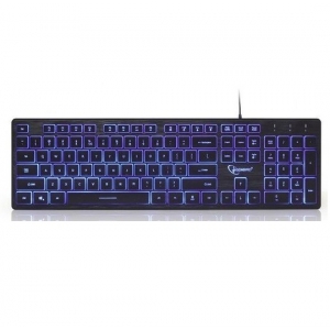 Gembird KB-UML3-01 tastatura multimedijalna sa pozadinskim osvetljenjem, US layout USB