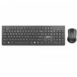 Gembird KBS-WCH-01 2.4 GHz slim bežični miš + tastatura chocolat US layout black
