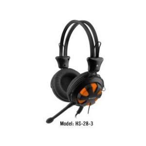 A4 Tech A4-HS-28-3 gejmerske slušalice sa mikrofonom, 40mm/32ohm, black/orange, 2x3.5mm