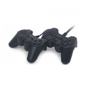 Gembird JPD-UDV2-11 USB 2.0 double analog vibration gamepad black (559)