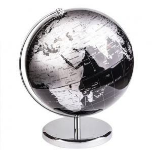 Globus metalik crni, 30cm, 1259