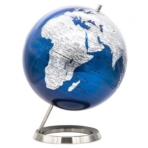 Globus metalik plavi, 30cm, 1257