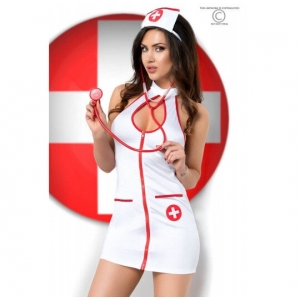 Chilirose bela mini haljina kostim medicinske sestre, CHILI00118