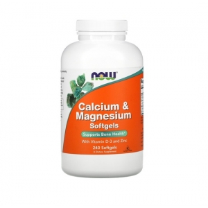 Now Foods calcium & magnesium with vitamin D3 and zinc (120 gel kapsula)