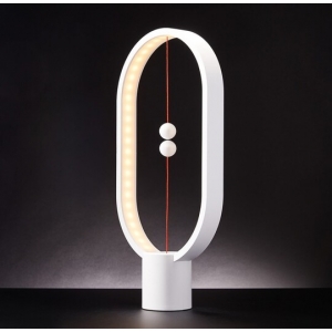 Heng oval balance lampa bela, 1418-0