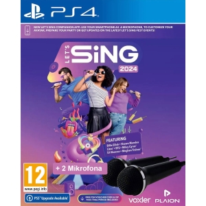 PS4 Let's Sing 2024 + 2 Mikrofona