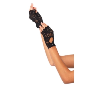 Lace Keyhole Gloves, black, O/S, LEGAV07563