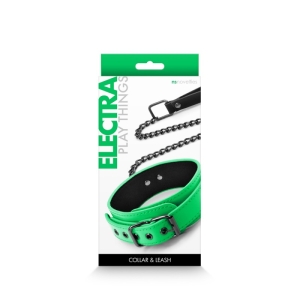 Electra - Collar & Leash - Green, NSTOYS0952 / 8081