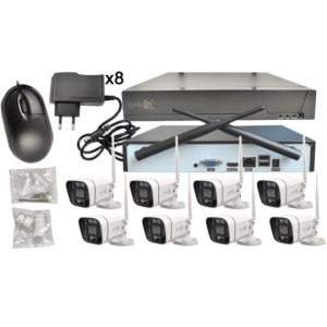 CAM-IP3MP-WiFiKITXM8 GMB kamera 3 mpix set wifi 8 kamere full color app xmeye sa mikrofonom