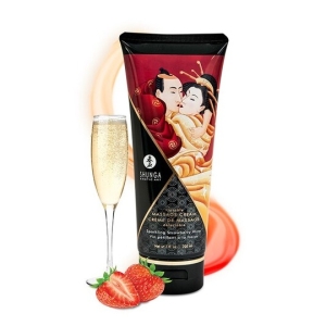 Shunga krema za masažu sa ukusom jagode i vina (200ml), 274108