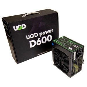 UGD napajanje * D600 600W power 12cm FAN, 20+4pin, 4+4pin, 3xSATA, 1xIDE, 2x6+2pin black