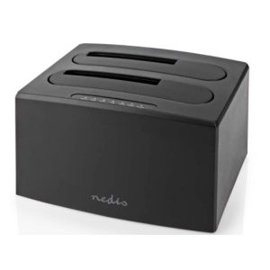 Nedis HDDUDB3210BK USB 3.2 dupli docking station za 2.5/3.5 SATA hard diskove, kloniranje max 8TB