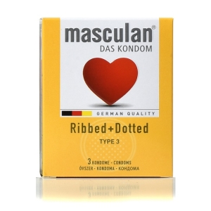 Masculan ribbed dotted kondomi (3 komada), 41721