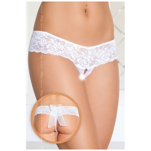 Softline bele čipkane tangice sa mašnom, SLC0240326