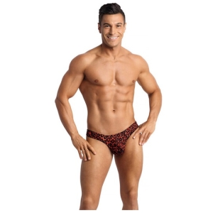 Anais tribal string crvene leopard muške tange, 115652