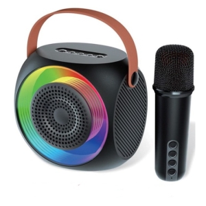 Gembird SPK-L2 bluetooth karaoke zvučnik RGB, 10W, 1800mAh, USB, microSD, AUX + mikrofon 500mAh (1360)