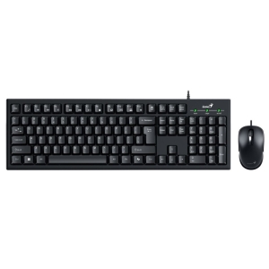 GENIUS KM-100SE USB YU crna tastatura+ USB crni miš, TAS01378