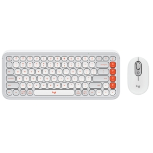 LOGITECH POP Icon Combo US tastatura bela, TAS01395